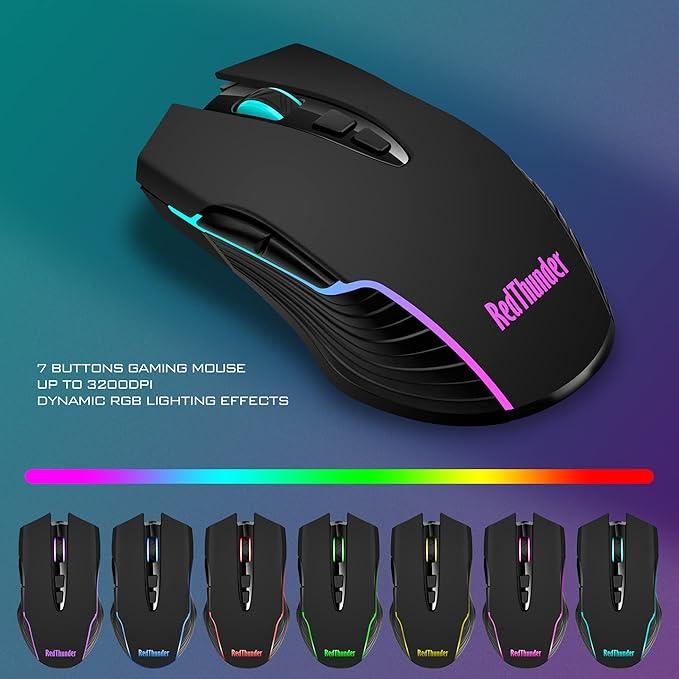 RedThunder K10 Wireless Gaming Keyboard and Mouse Combo – Power and Precision for Serious Gamers