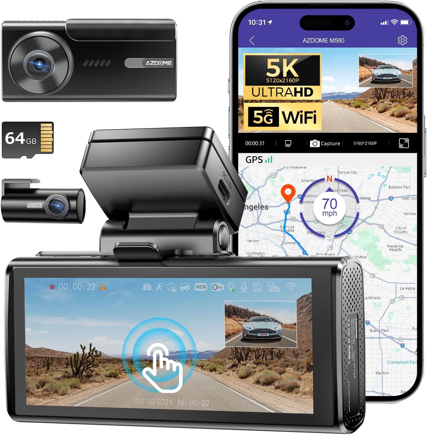 AZDOME 4K Dash Cam Front and Rear M300s - Ultimate Road Safety Solution